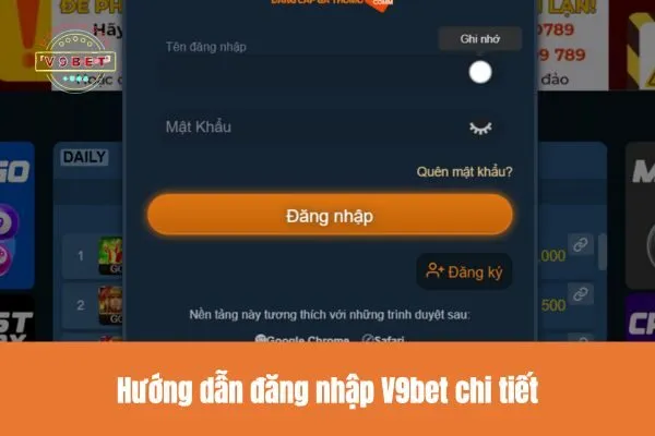 Từng Bước Đăng Nhập V9bet: Hướng Dẫn Cực Kỳ Chi Tiết Cho Người Mới 1 Hướng dẫn đăng nhập V9bet chi tiết