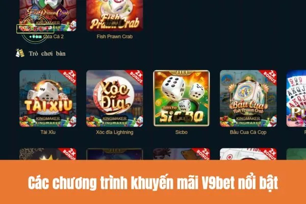 Cập nhật chương trình khuyến mãi V9bet: Thông tin mới nhất, chính xác nhất 1 Các chương trình khuyến mãi V9bet nổi bật